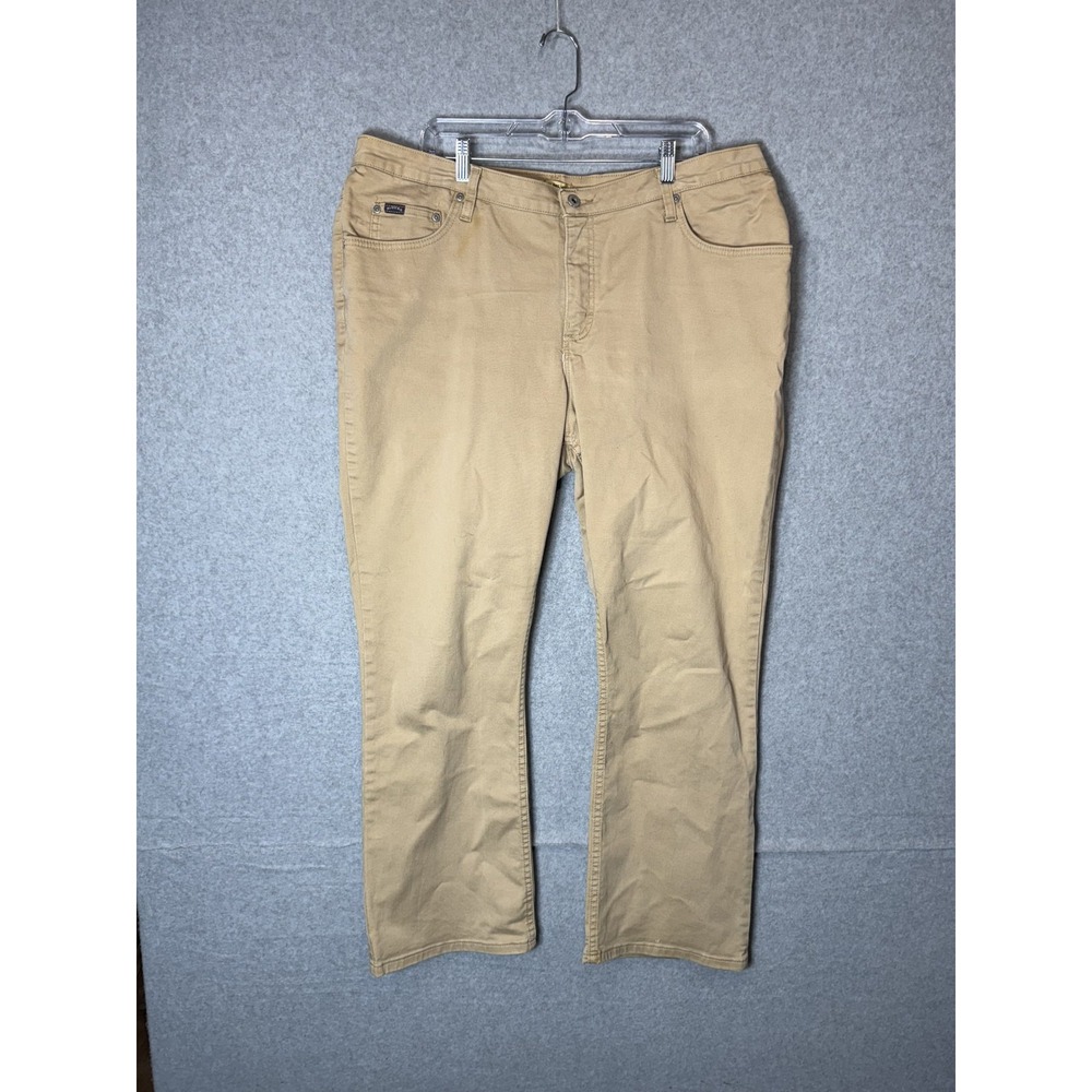 Riders By Lee Pants Womens 20W Long Beige Khaki Instantly Slims You Straight Leg